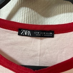 ZARA トップス　Tシャツ　ピンク　Mサイズの画像