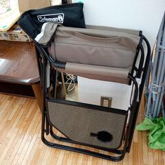 【リユースのサカイ八街店】★ジモティ割あり★ 美品　Coleman　サイドテーブル付デッキチェア　ブラウン系　YJ6508の画像