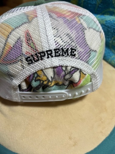 美品 希少カラー 24SS Supreme Terry Mesh Back 5-Panel テリー メッシュ キャップ Cap シュプ