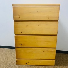 無印良品　パイン材　キャビネット　4段