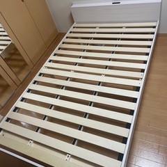 🛏️セミダブルベッドセット✨極厚マットレス＋棚＆コンセント付すのこフレーム✨美品　値下げ交渉⭕️【来週まで掲載】の画像