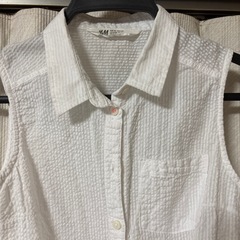 Ｈ＆Ｍ 150 白トップス ノースリーブの画像