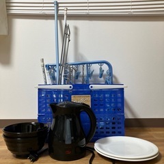 新生活 セット　洗浄した電気ポット 分別ゴミ買い物袋掛け 食器 ...