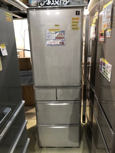 配達可【シャープ】冷蔵庫412L★2018年製 クリーニング済み/6ヶ月保証付き【管理番号12006】比