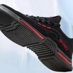  メンズ スニーカー ランニングシューズ ウォーキング ブラック 26ｃｍ 26.5ｃｍの画像