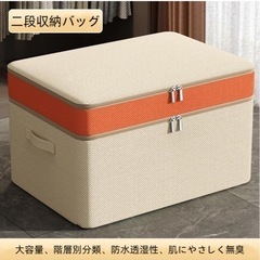 新品未使用！家庭整理箱二重汚れ防止防湿収納バッグカゴ