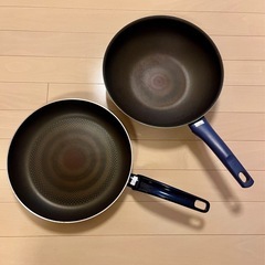 ティファール  フライパン2個セット（中古）の画像