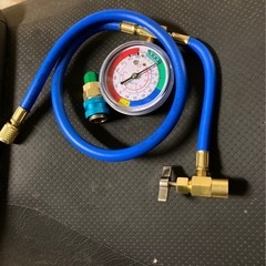 R134a 全長750mmロングホース メーター付き簡易エアコン...