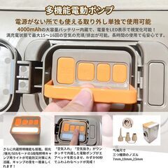 【Amazon 限定ブランド】エアーベッド キャンプ用品 エアーマット 電動ポンプ内蔵 シングル 4000mAh大容量 3モードLEDライト付き 190×100×25cm 90秒超速膨張 25cm極厚&300kg耐荷重 防災/車中泊/お花見対応 梅雨対の画像