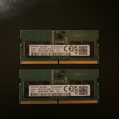 SAMSUNG DDR5 SODIMM8GBx2 PCメモリ
