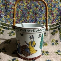 🤎陶器のアイスペール（氷入れ）＊アイスボックス🐇の画像