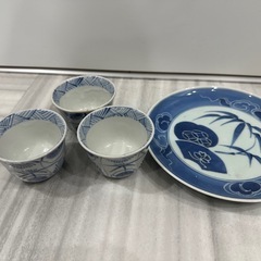 湯呑み3コ　お皿セット