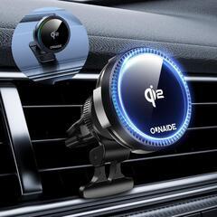 新品　車載ワイヤレス充電器 冷却ファン付　Qi2 15W充電 M...