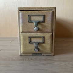 KIHARA 図書カードケース　引き出し　キャビネット　レトロの画像