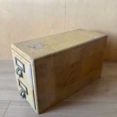 KIHARA 図書カードケース　引き出し　キャビネット　レトロの画像