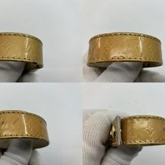 LOUIS VUITTON ヴェルニ レザーブレスレット 全長23.5cm幅2.1