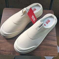 新品 26.5cm メンズ スニーカー サボ シューズ 靴 ホワ...