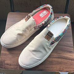 新品 27cm 27.5cm メンズ スリッポン ベージュ シュ...