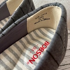BOBSON スリッポン グレーの画像