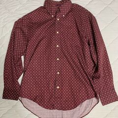 NAUTICA ノーティカ 長袖シャツ M ワインレッド 上品 大人カジュアルの画像