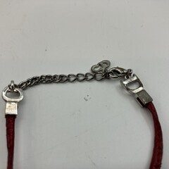 Ｃｈｒｉｓｔｉａｎ　Ｄｉｏｒ　ブレスレット　腕周り約２１．５ｃｍ　レッド＆シルバー 送料無料の画像