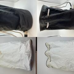 CHANEL プールバッグ ロゴ　高さ40cm(15.75 inch)　直径30cm(11.81 inch)　 黒  巾着 　ショルダーバッグ　送料無料の画像