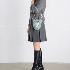 【15cmぬい推奨サイズ】Appel Toi ぬい服 着せ替え おくるみ 2way ライトブルー　ぬいショルダー【新品未使用品】 の画像