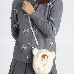  【15cmぬい推奨サイズ】Appel Toi ぬい服 着せ替え おくるみ 2way アイボリー ぬいショルダーの画像