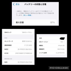 【美品　付属品あり】　iPhone SE3 128GBの画像