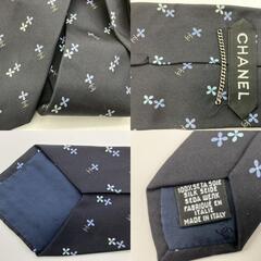ＣＨＡＮＥＬ　ネクタイ　幅約９．５ｃｍ　黒　送料無料の画像
