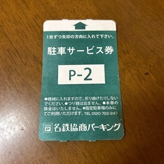 名鉄協商パーキング🅿️駐車券の画像
