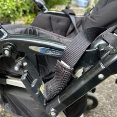 ベビーカー、茶色水玉の画像