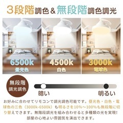 シーリングファンライト led ファン付き照明 シーリングファン 扇風機の画像