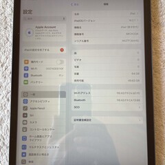 iPad 第９世代 10.2インチA2602 Wi-Fi silver ６４GB  バッテリー８２% 　211　②の画像