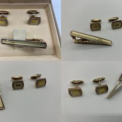 セリーヌ　タイピン・カフスセット　ゴールド　箱付　送料無料の画像