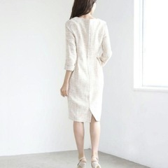 DRESS LAB ツイード　フォーマルワンピースMサイズ、GRL Vカットセンターピンタックトートバッグの画像
