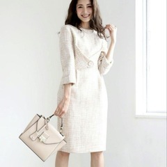 DRESS LAB ツイード　フォーマルワンピースMサイズ、GR...