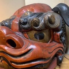 🉐一時値下げ中　骨董　特大　獅子頭の置き物　再出品の画像