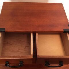 レトロ クラシック 和風 木製 4段 小型チェスト (美品）の画像