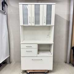  24393  3枚ガラス扉キッチンボード　幅88.5cm NI...