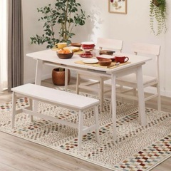 ダイニングテーブル　2点セット ニトリの画像