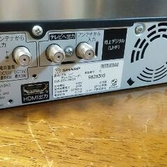 シャープ SHARPブルーレイレコーダー［ジャンク］の画像