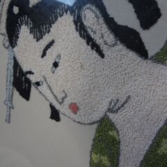 喜多川歌麿　タペストリー　高名美人六家撰　難波屋おきた　額入り　レアの画像