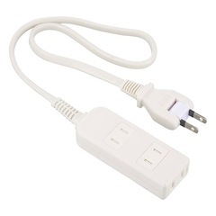 安全タップ　0.5m 延長コード　3個口　1500w