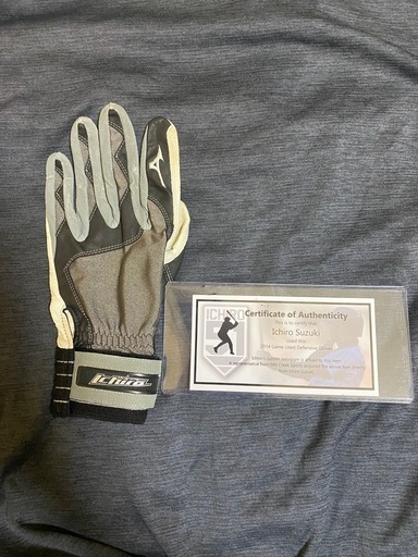 イチロー実使用　守備手袋　証明書付き