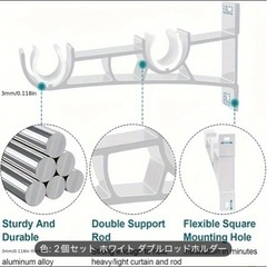 【新品】カーテンレール　ダブル用ブラケットの画像