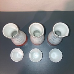 🍶 【磁器製】 徳利 お猪口 3組セット 🇯🇵の画像