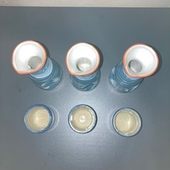 🍶 【磁器製】徳利 【陶器製】お猪口 3組セットの画像