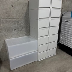 無印良品カラーボックス14個と引き出しケース2個のセット
