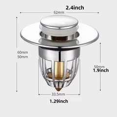 新品・未使用品　押しボタン式排水口カバーの画像